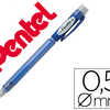 PORTE-MINE PENTEL FIESTA 0.5MM RECHARGEABLE GRIP CAOUTCHOUC GOMME AVEC CAPUCHON CONTIENT 2 MINES HB