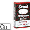 CRAIE JUVENILIA COMPACTA L80MMX10MM SANS CRISSEMENT ANTI-POUSSIÈRE COLORIS BLANC BOÎTE 10 UNITÉS