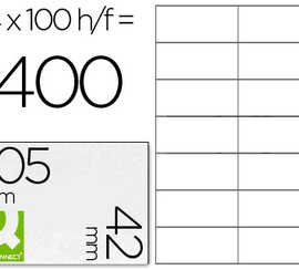 atiquette-adhasive-q-connect-1-05x42mm-coins-droits-imprimante-jet-d-encre-laser-copieur-bo-te-100-feuilles-1400-unitas