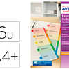 INTERCALAIRES A SOMMAIRE AVERY READYINDEX PERSONNALISABLE A4 6 TOUCHES NUMERIQUES ASSORTIES