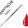 RECHARGE CARAN D'ACHE STYLO-BI LLE CARTOUCHE GOLIATH ACIER INOXYDABLE DURÉE 8000M BILLE TOURNANTE MINE FINE COULEUR ROUG