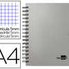 CAHIER SPIRALE LIDERPAPEL SÉRI E EXECUTIVE CROCHET MÉTALLIQUE A4 210X297MM 100F 80G/M2 5X5 MICRO-PERFORÉ 4 TROUS ARGENT CAHIER SPIRALE LIDERPAPEL SÉRI E EXECUTIVE CROCHET MÉTALLIQUE A4 210X297MM 100F 80G/M2 5X5 MICRO-PERFORÉ 4 TROUS ARGENT