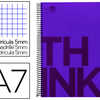 CAHIER SPIRALE LIDERPAPEL SÉRIE THINK A7 7,4X10,5CM 200 PAGES 80G 5X5MM 4 TROUS COIL-LOCK BANDES 4 COULEURS VIOLET CAHIER SPIRALE LIDERPAPEL SÉRIE THINK A7 7,4X10,5CM 200 PAGES 80G 5X5MM 4 TROUS COIL-LOCK BANDES 4 COULEURS VIOLET