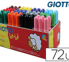 feutre-coloriage-giotto-be-be-maxi-lavable-capuchon-ventila-pointe-bloquae-coloris-assortis-schoolpack-72-unitas