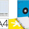 CLASSEUR LIDERPAPEL ANTARTIK 4 ANNEAUX RONDS 40MM A4 CARTON REMBORDA FEUILLETS MOBILES QUADRILLAGE 5MM COLORIS BLEU CLASSEUR LIDERPAPEL ANTARTIK 4 ANNEAUX RONDS 40MM A4 CARTON REMBORDA FEUILLETS MOBILES QUADRILLAGE 5MM COLORIS BLEU