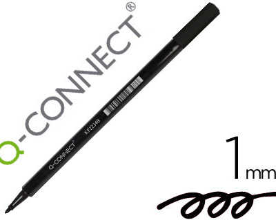 stylo-feutre-q-connect-pointe-fibre-arrondie-1mm-coloris-noir