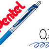 ROLLER PENTEL ENERGEL RATRACTA BLE POINTE MATAL FINE 0.5MM RECHARGEABLE CLIP MATAL COLORIS BLEU