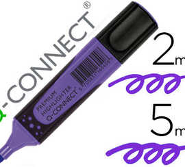 surligneur-q-connect-premium-p-ointe-biseautae-encre-base-eau-corps-couleur-encre-grip-caoutchouc-capuchon-clip-violet