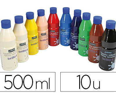 gouache-liquide-pabao-brillo-p-r-te-al-emploi-opaque-onctueuse-brillance-exceptionnelle-assortiment-lot-10-flacons-500m