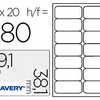 ATIQUETTE ADHASIVE AVERY ULTRA -RASISTANTE IMPRESSION LASER 99.1X38.1MM POCHETTE 540 UNITAS ATIQUETTE ADHASIVE AVERY ULTRA -RASISTANTE IMPRESSION LASER 99.1X38.1MM POCHETTE 540 UNITAS