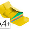 CHEMISE FAST JUMBO CARTE 7/10E 4 RABATS 240X370MM EXTENSIBLE 11CM FERMETURE VELCRO COLORIS JAUNE