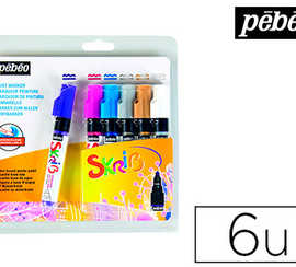 marqueur-peinture-p-b-o-skrib-gouache-po-sie-m-che-4mm-coloris-violet-rose-bleu-primaire-argent-blanc-et-or-6-unit-s