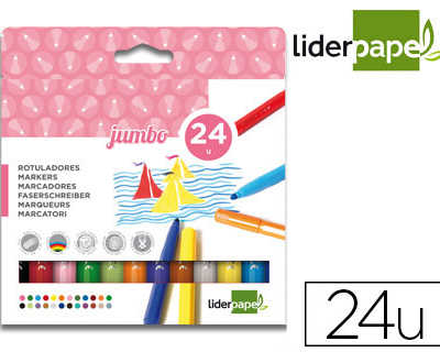 feutre-coloriage-liderpapel-ju-mbo-longueur-acriture-800m-pointe-nylon-5mm-diametre-bo-te-carton-24-unitas