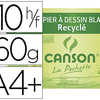 PAPIER DESSIN CANSON RECYCLA B LANCHEUR GRAIN LAGER 160G A4+ POCHETTE 10F