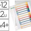 INTERCALAIRE LEITZ POLYPROPYLÈNE 12 POSITIONS FORMAT A4+ 245X305MM IMPRIMABLE ONGLETS EXTRA-LARGES MULTICOLORES INTERCALAIRE LEITZ POLYPROPYLÈNE 12 POSITIONS FORMAT A4+ 245X305MM IMPRIMABLE ONGLETS EXTRA-LARGES MULTICOLORES