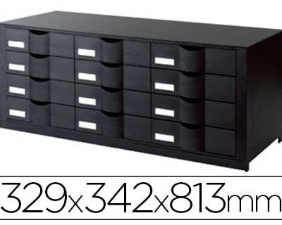 module-classement-paperflow-12-tiroirs-polystyrene-encoche-porte-atiquette-329x342x813mm-coloris-noir
