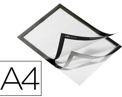 cadre-affichage-durable-durafr-ame-pochette-adhasive-a4-magnatique-surface-adhasive-repositionnable-a4-noir-sachet-2u