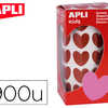 GOMMETTE APLI KIDS MOTIF COEUR 20X18MM COLORIS ROUGE ROULEAU 30 FEUILLES BOÎTE 900 UNITÉS GOMMETTE APLI KIDS MOTIF COEUR 20X18MM COLORIS ROUGE ROULEAU 30 FEUILLES BOÎTE 900 UNITÉS
