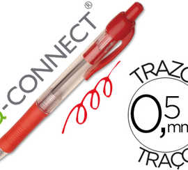 stylo-bille-q-connect-ratracta-ble-acriture-moyenne-0-7mm-encre-classique-clip-grip-prahension-couleur-encre-rouge