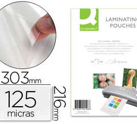 pochette-plastification-q-conn-ect-autoadhasive-2-faces-format-a4-125-microns-antistatique-bo-te-100-unitas