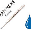 RECHARGE CARAN D'ACHE STYLO-BI LLE CARTOUCHE GOLIATH ACIER INOXYDABLE DURÉE 8000M BILLE TOURNANTE MINE FINE COULEUR BLEU