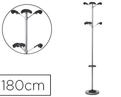 portemanteau-unilux-6-pateres-pivotantes-abs-hauteurs-reglables-egouttoir-amovible-etanche-hauteur-180cm