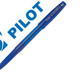 stylo-bille-pilot-super-grip-g-cap-pointe-moyenne-coloris-bleu