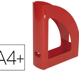 porte-revues-q-connect-polysty-rene-documents-a4-oeillet-prahension-250x80x320mm-coloris-rouge-opaque