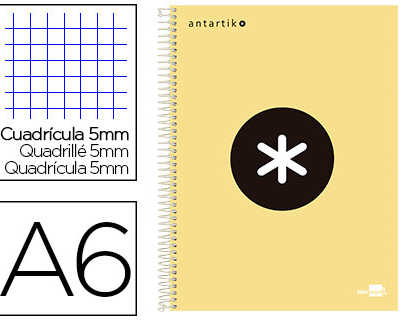 cahier-spirale-liderpapel-antartik-a6-10-5x14-8cm-200p-100g-m2-quadrillage-5mm-coil-lock-coloris-jaune-ananas