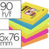 BLOC-NOTES POST-IT SUPER STICK Y COULEURS RIO 76X76MM 90F JAUNE NAON/BLEU MER/VERT NAON/FUCHSIA/ORANGE NAON 6 BLOCS BLOC-NOTES POST-IT SUPER STICK Y COULEURS RIO 76X76MM 90F JAUNE NAON/BLEU MER/VERT NAON/FUCHSIA/ORANGE NAON 6 BLOCS