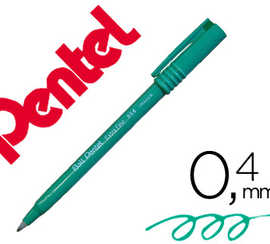 stylo-feutre-pentel-pointe-fine-plastique-0-6mm-corps-plastique-encre-couleur-vert