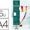 INTERCALAIRE EXACOMPTA CARTE B LANCHE 160G 6 POSITIONS A4 ONGLETS COULEUR RENFORCAS INTERCALAIRE EXACOMPTA CARTE B LANCHE 160G 6 POSITIONS A4 ONGLETS COULEUR RENFORCAS