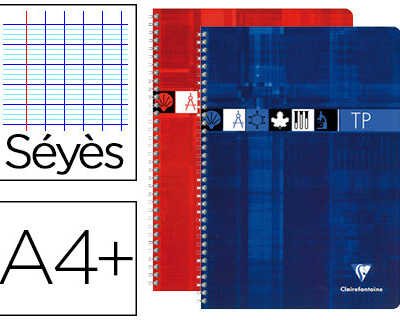 cahier-clairefontaine-travaux-pratiques-reliure-intagrale-papier-valin-a4-24x32cm-80-pages-40-sayes-40-unies-90g