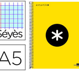 cahier-spirale-liderpapel-anta-rtik-a5-240p-100g-couverture-rembordae-sayes-microperfora-5-bandes-coloris-jaune-fluo