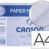 PAPIER MILLIMATRA CANSON RASIS TANT OPAQUE 90G A4 297X210MM COLORIS BLEU POCHETTE 12F