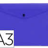 POCHETTE ENVELOPPE LIDERPAPEL POLYPROPYLENE 180 MICRONS A3 420X297MM 50F FERMETURE BOUTON RASISTANT TRANSPARENT BLEU POCHETTE ENVELOPPE LIDERPAPEL POLYPROPYLENE 180 MICRONS A3 420X297MM 50F FERMETURE BOUTON RASISTANT TRANSPARENT BLEU
