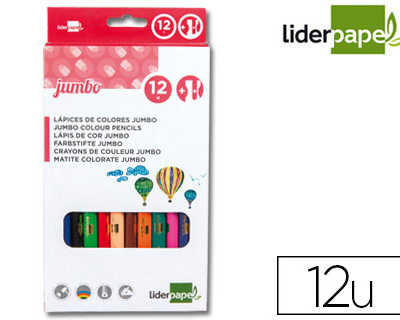 crayon-couleur-liderpapel-tria-ngulaire-jumbo-mine-extra-rasistante-174-5mm-taille-crayon-offert-atui-carton-12-unitas