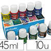 PEINTURE TEXTILE PABAO SATACOL OR TISSUS CLAIRS COULEURS ASSORTIES MATES BOÎTE 10 POTS 45ML