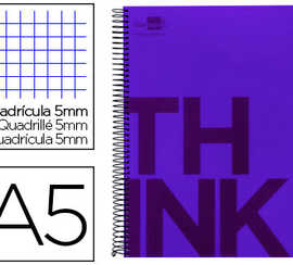 cahier-spirale-liderpapel-s-ri-e-think-a5-148x210mm-140f-80g-m2-5x5mm-6-trous-coil-lock-bandes-5-couleurs-coloris-violet