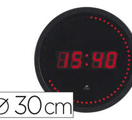 horloge-alba-led-macanisme-hau-te-pracision-ronde-diametre-30cm-cadran-abs-lentille-verre-coloris-noir