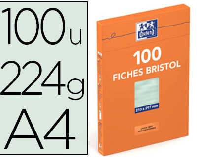 fiche-bristol-oxford-224g-210x-297mm-non-perforae-impression-unie-coloris-vert-bo-te-chevalet-100-unitas