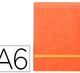pochette-rhodiarama-webpocket-a6-9x14cm-couverture-simili-cuir-tangerine-int-rieur-imprim-fermeture-lastique-orange