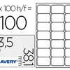 ATIQUETTE ADHASIVE AVERY LASER ACOLOGIQUE ENVELOPPES CLASSIQUES 63.5X38.1MM BOÎTE 2100 UNITAS ATIQUETTE ADHASIVE AVERY LASER ACOLOGIQUE ENVELOPPES CLASSIQUES 63.5X38.1MM BOÎTE 2100 UNITAS