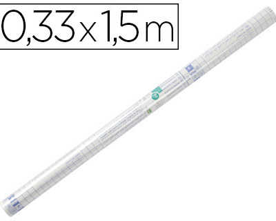 couvre-livres-liderpapel-adhas-if-repositionnable-0-33x1-50m-rouleau-plastique-50-microns