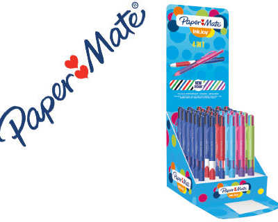 pr-sentoir-de-36-stylo-billes-papermate-inkjoy-quatro-4-couleurs-nouveau-corps-fun