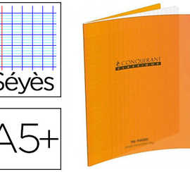 cahier-piqua-conquarant-classi-que-couverture-polypropylene-rigide-transparente-a5-17x22cm-32-pages-90g-sayes-orange
