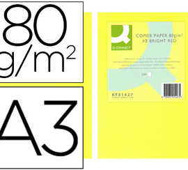 papier-couleur-q-connect-multi-fonction-a3-80g-m2-unicolore-jaune-naon-ramette-500-feuilles