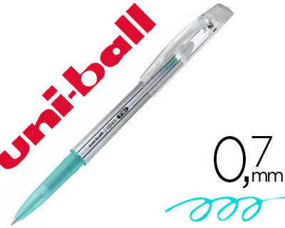 roller-uniball-tsi-encre-gel-e-ffacable-pointe-moyenne-traca-0-7mm-coloris-vert