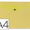 POCHETTE ENVELOPPE LIDERPAPEL POLYPROPYLENE 180 MICRONS A4 297X210MM 50F FERMETURE BOUTON RASISTANT TRANSPARENT JAUNE POCHETTE ENVELOPPE LIDERPAPEL POLYPROPYLENE 180 MICRONS A4 297X210MM 50F FERMETURE BOUTON RASISTANT TRANSPARENT JAUNE