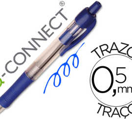 stylo-bille-q-connect-ratracta-ble-acriture-moyenne-0-7mm-encre-classique-clip-grip-prahension-couleur-encre-bleu